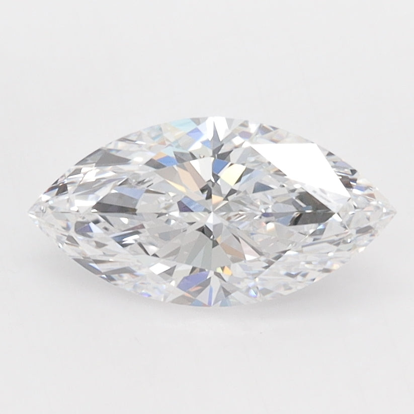 1.0 Carat Marquise Lab Diamond with  Cut Diamond in 14KT  view 1
