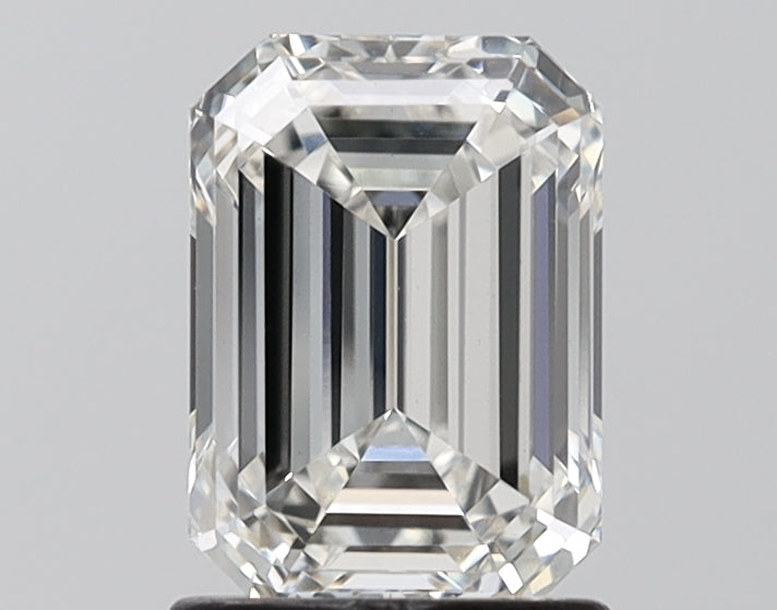1.59 Carat Emerald Lab Diamond with  Cut Diamond in 14KT  view 1
