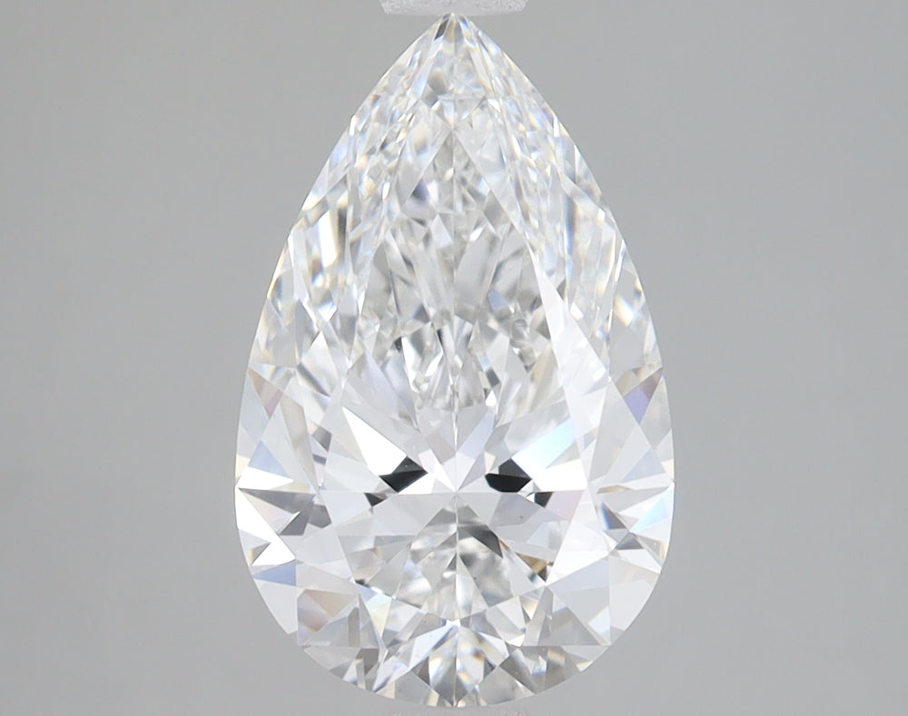 2.54 Carat Pear Lab Diamond with  Cut Diamond in 14KT  view 1

