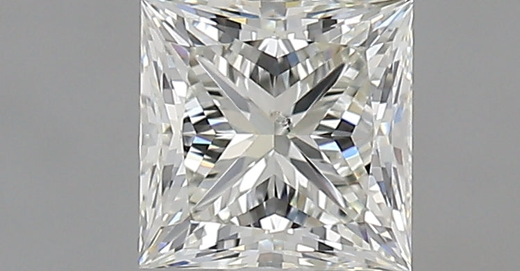 0.81 Carat Princess Natural Diamond with  Cut Diamond in 14KT  view 1

