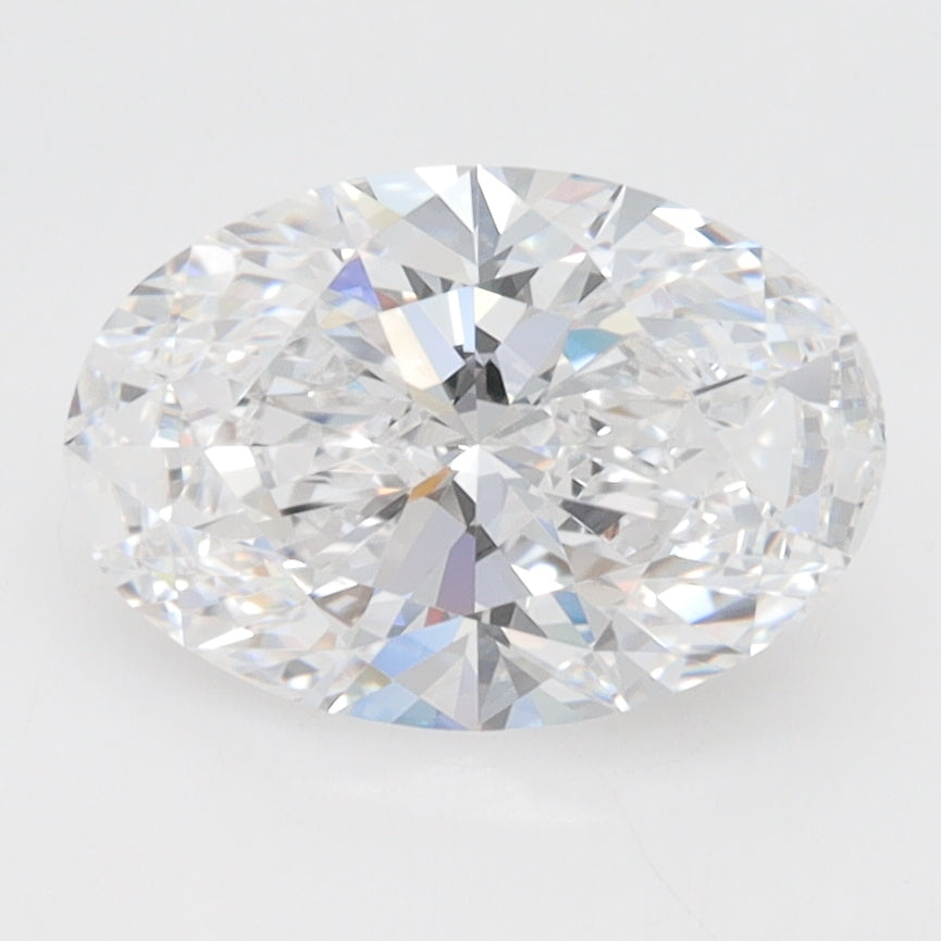 2.09 Carat Oval Lab Diamond with  Cut Diamond in 14KT  view 1
