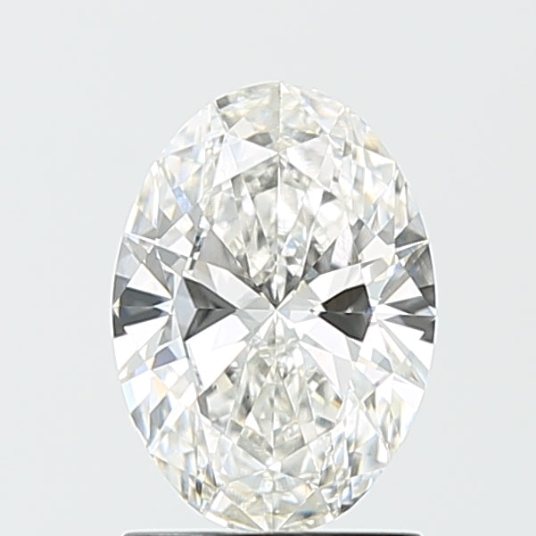 1.36 Carat Oval Lab Diamond with  Cut Diamond in 14KT  view 1
