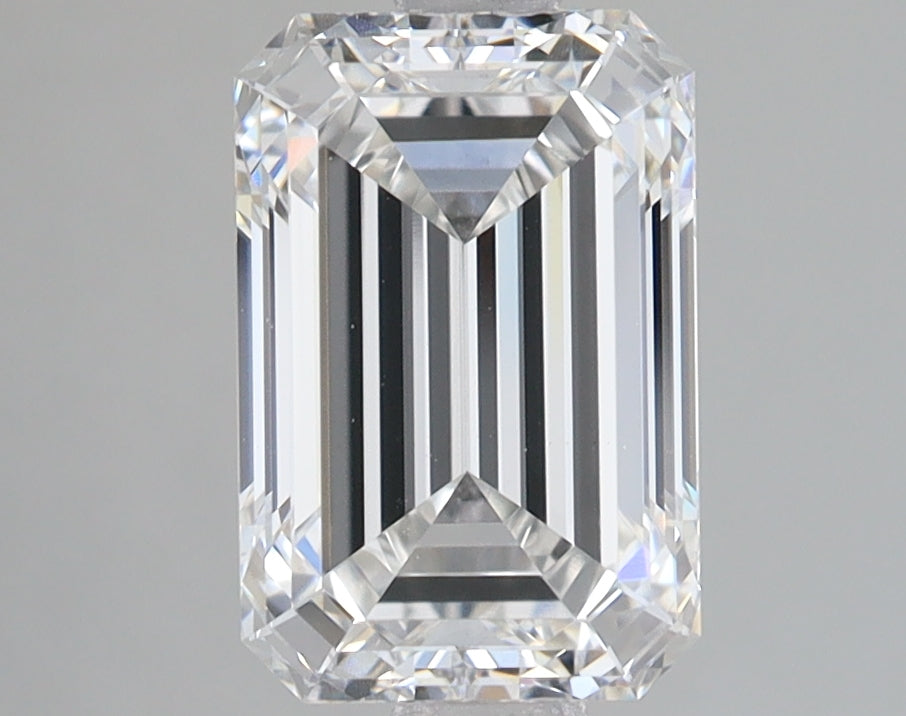 2.52 Carat Emerald Lab Diamond with  Cut Diamond in 14KT  view 1
