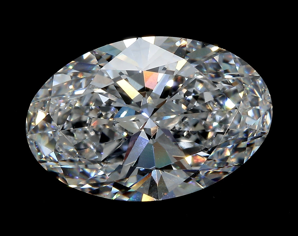 2.21 Carat Oval Lab Diamond with  Cut Diamond in 14KT  view 1
