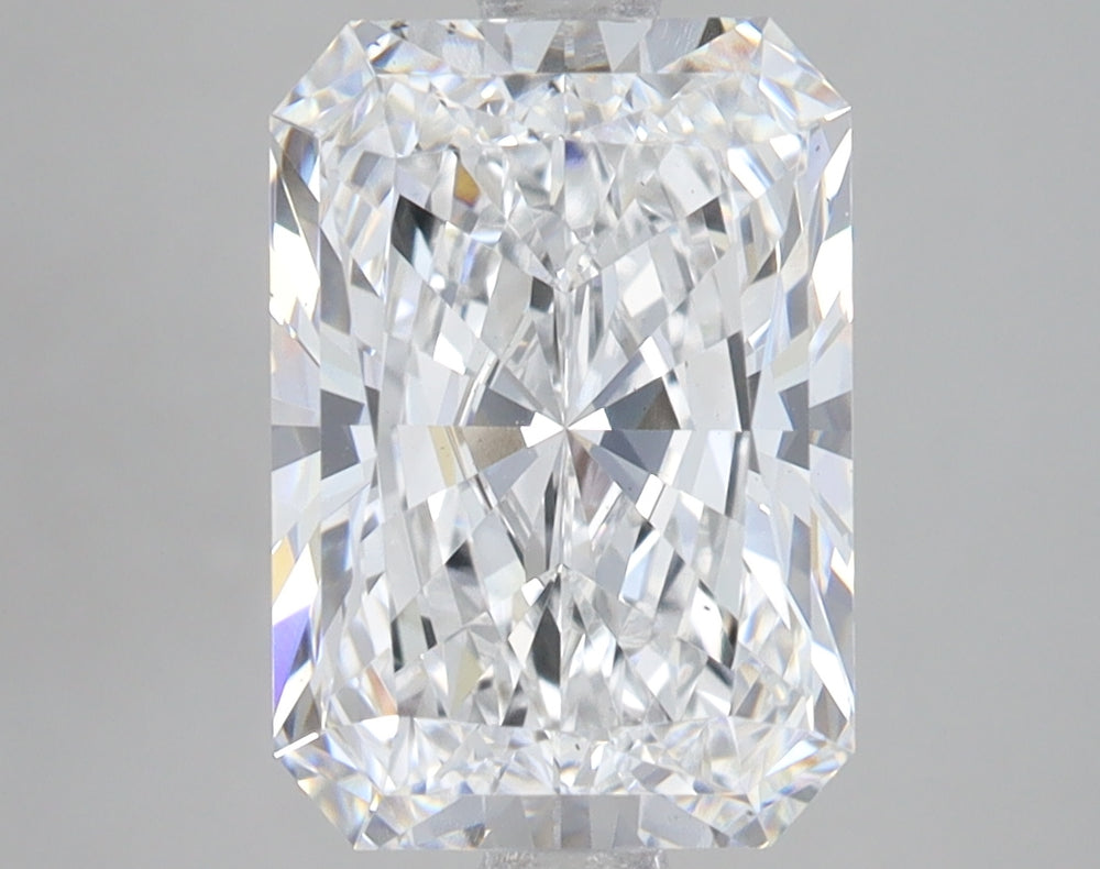 3.52 Carat Radiant Lab Diamond with  Cut Diamond in 14KT  view 1
