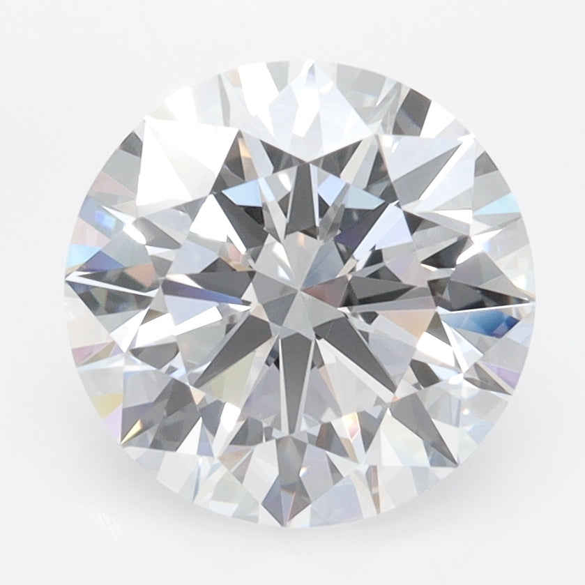 3.02 Carat Round Lab Diamond with  Cut Diamond in 14KT  view 1
