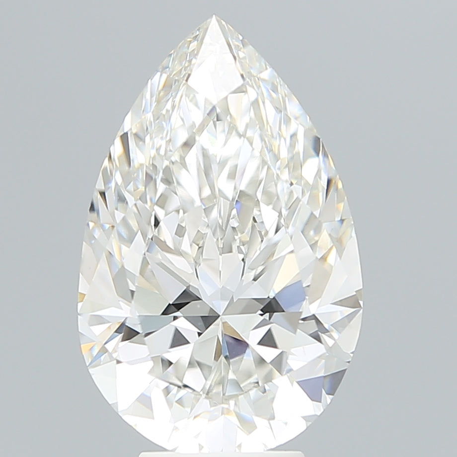 6.13 Carat Pear Lab Diamond with  Cut Diamond in 14KT  view 1
