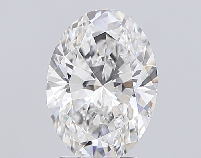 3.01 Carat Oval Lab Diamond with  Cut Diamond in 14KT  view 1
