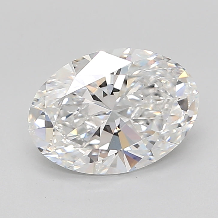 3.04 Carat Oval Lab Diamond with  Cut Diamond in 14KT  view 1
