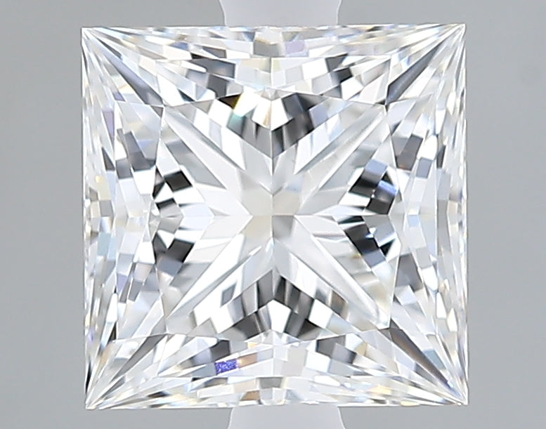 2.25 Carat Princess Lab Diamond with  Cut Diamond in 14KT  view 1
