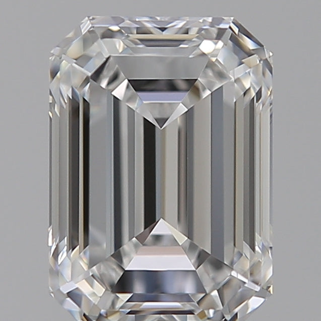 1.5 Carat Emerald Lab Diamond with  Cut Diamond in 14KT  view 1
