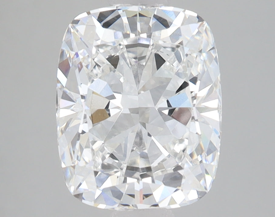 2.72 Carat Cushion Lab Diamond with  Cut Diamond in 14KT  view 1
