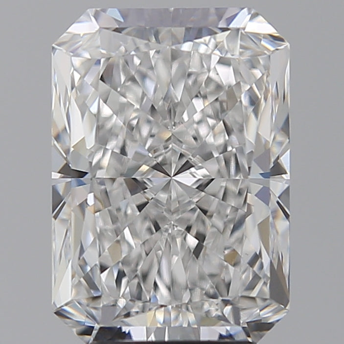 4.05 Carat Radiant Lab Diamond with  Cut Diamond in 14KT  view 1
