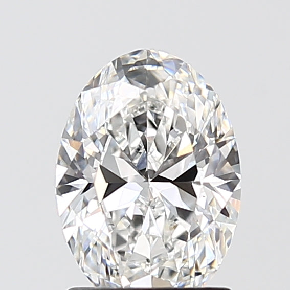1.56 Carat Oval Lab Diamond with  Cut Diamond in 14KT  view 1
