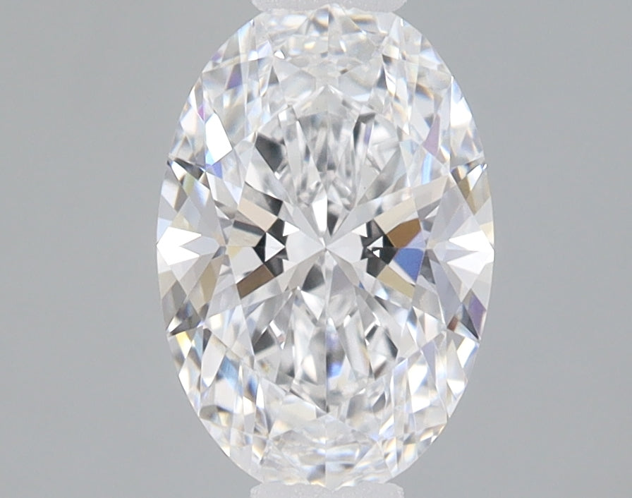 0.97 Carat Oval Lab Diamond with  Cut Diamond in 14KT  view 1
