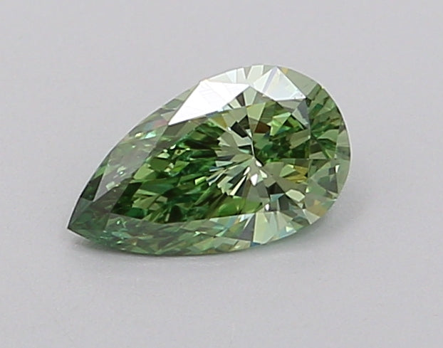 0.42 Carat Pear Lab Diamond with  Cut Diamond in 14KT  view 1
