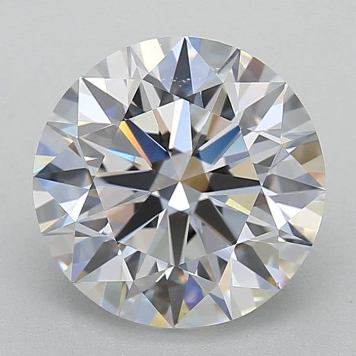 2.03 Carat Round Lab Diamond with  Cut Diamond in 14KT  view 1
