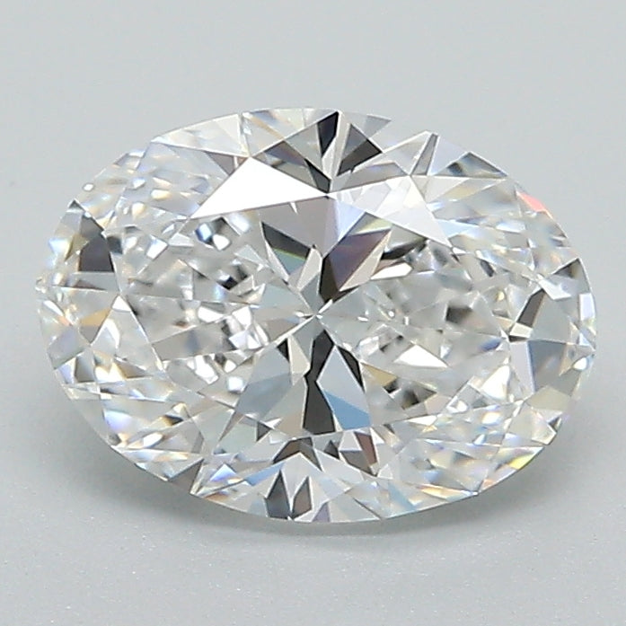 1.56 Carat Oval Lab Diamond with  Cut Diamond in 14KT  view 1
