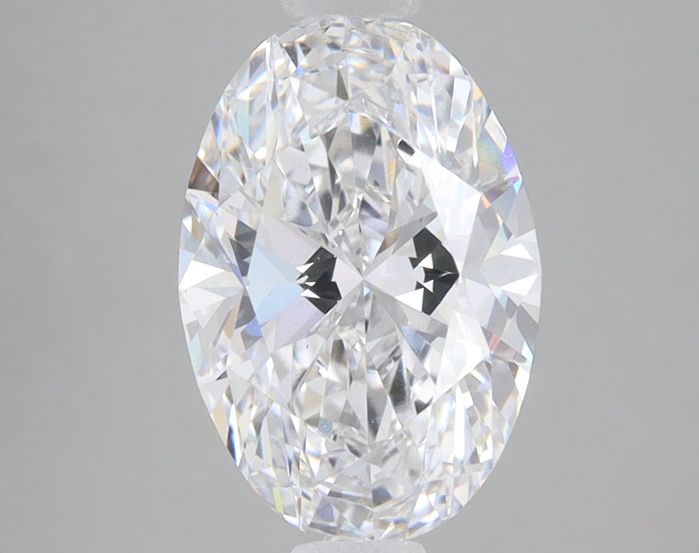 2.52 Carat Oval Lab Diamond with  Cut Diamond in 14KT  view 1
