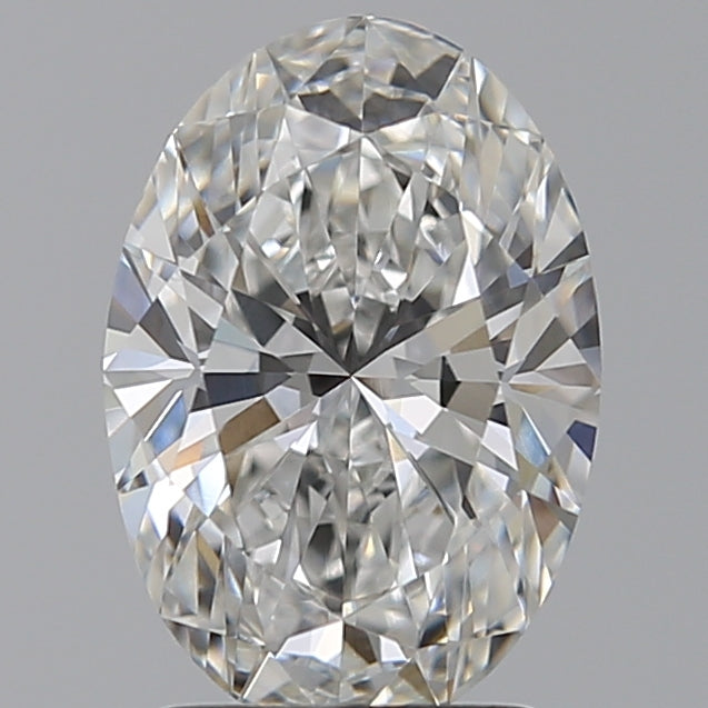 2.06 Carat Oval Lab Diamond with  Cut Diamond in 14KT  view 1
