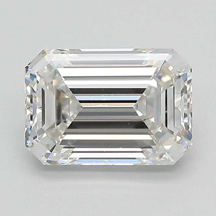 1.7 Carat Emerald Lab Diamond with  Cut Diamond in 14KT  view 1
