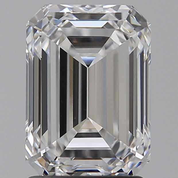 2.04 Carat Emerald Lab Diamond with  Cut Diamond in 14KT  view 1
