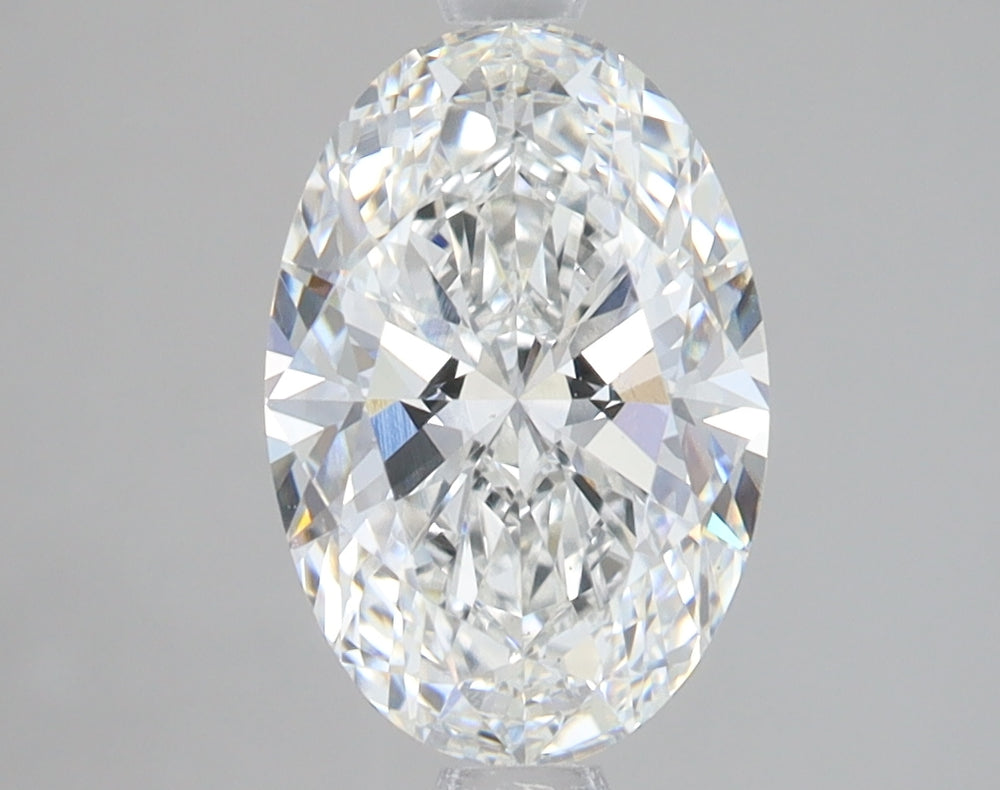 2.0 Carat Oval Lab Diamond with  Cut Diamond in 14KT  view 1
