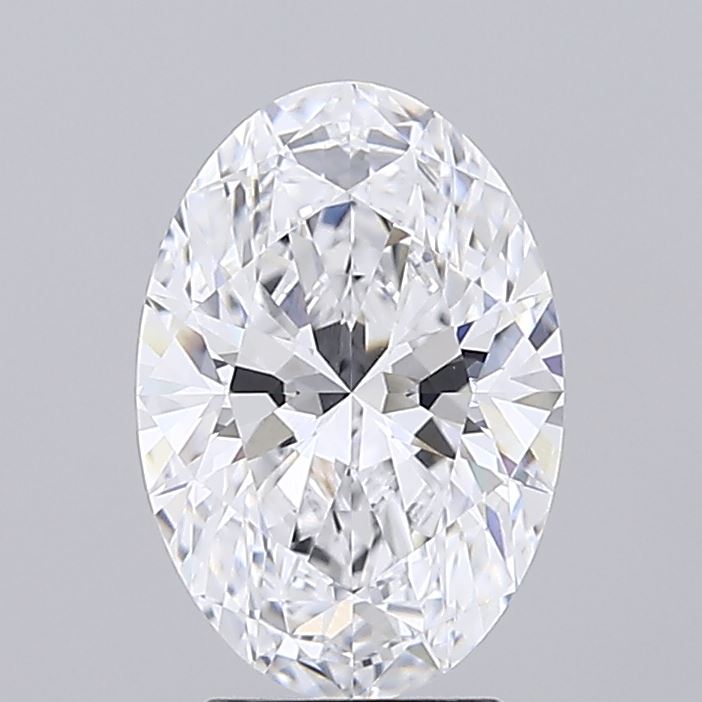 3.1 Carat Oval Lab Diamond with  Cut Diamond in 14KT  view 1
