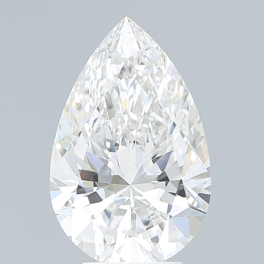4.6 Carat Pear Lab Diamond with  Cut Diamond in 14KT  view 1
