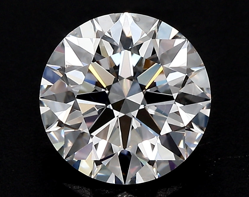 3.1 Carat Round Lab Diamond with  Cut Diamond in 14KT  view 1
