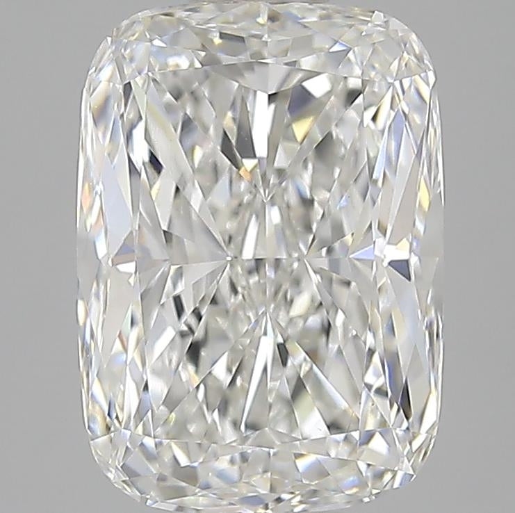 3.77 Carat Cushion Lab Diamond with  Cut Diamond in 14KT  view 1

