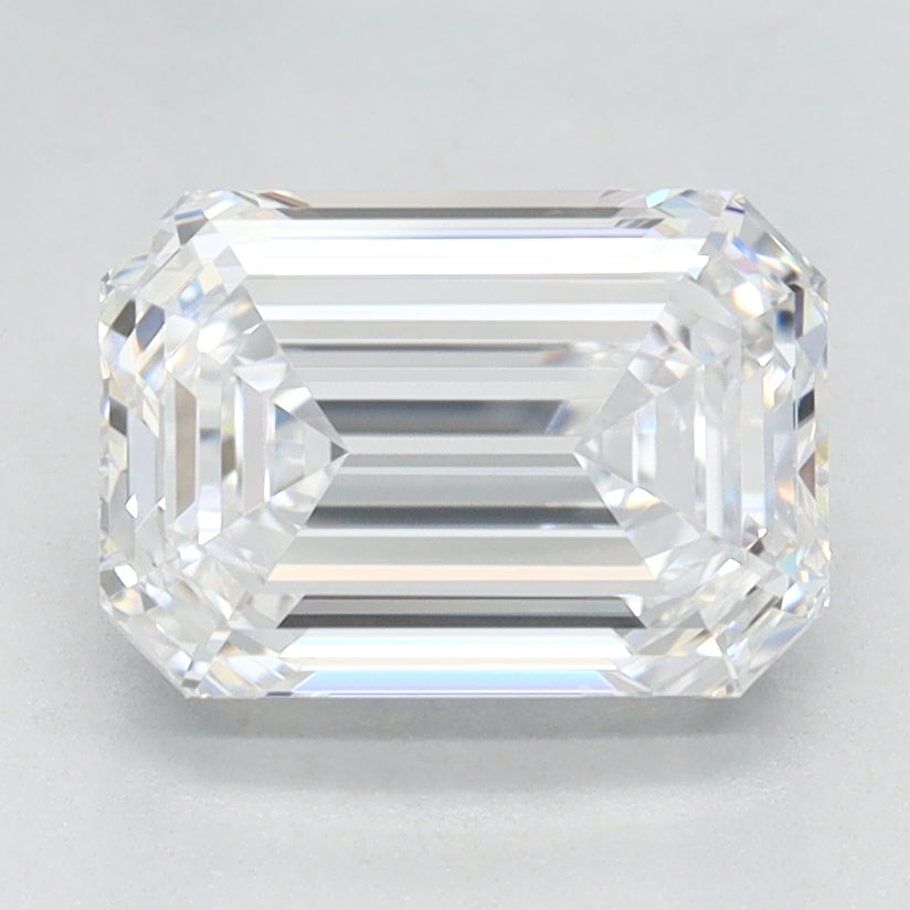 1.6 Carat Emerald Lab Diamond with  Cut Diamond in 14KT  view 1
