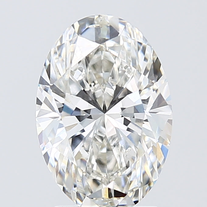 2.64 Carat Oval Lab Diamond with  Cut Diamond in 14KT  view 1
