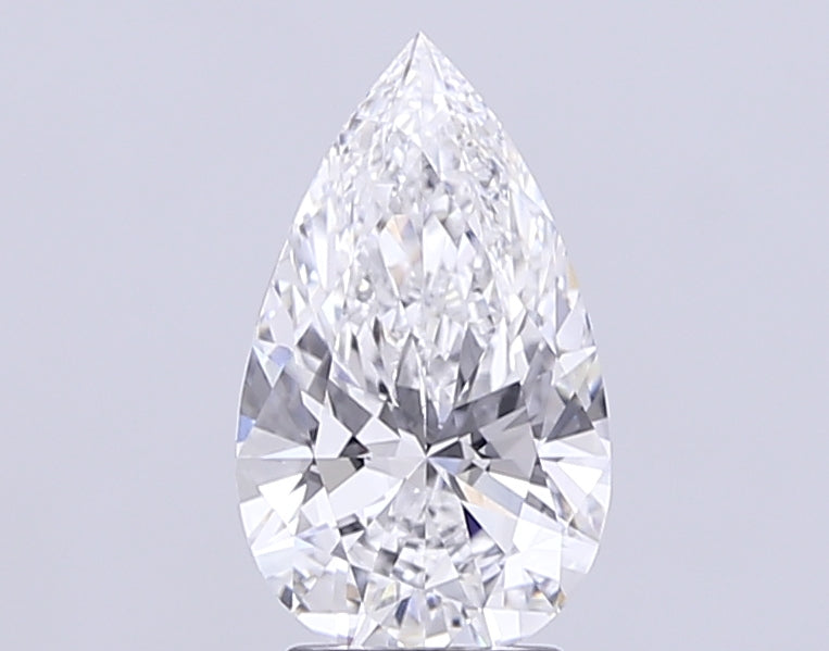 3.02 Carat Pear Lab Diamond with  Cut Diamond in 14KT  view 1
