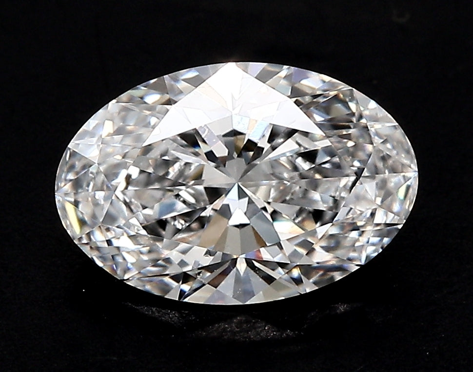 2.41 Carat Oval Lab Diamond with  Cut Diamond in 14KT  view 1
