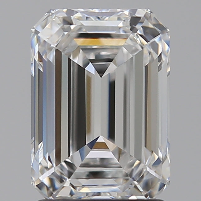 2.01 Carat Emerald Lab Diamond with  Cut Diamond in 14KT  view 1
