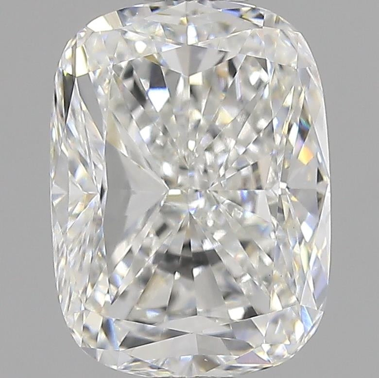 2.5 Carat Cushion Lab Diamond with  Cut Diamond in 14KT  view 1
