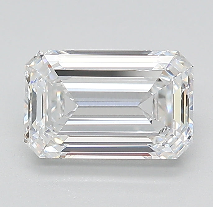 1.23 Carat Emerald Lab Diamond with  Cut Diamond in 14KT  view 1

