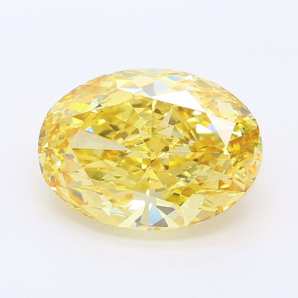 4.25 Carat Oval Lab Diamond with  Cut Diamond in 14KT  view 1

