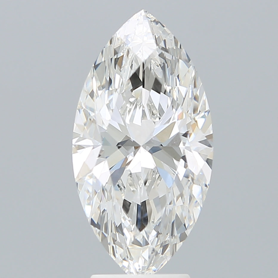 4.29 Carat Marquise Lab Diamond with  Cut Diamond in 14KT  view 1
