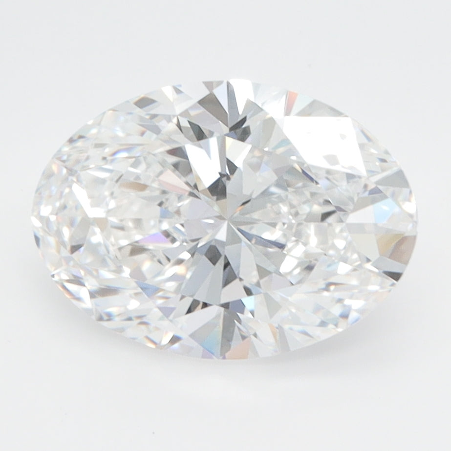 2.61 Carat Oval Lab Diamond with  Cut Diamond in 14KT  view 1
