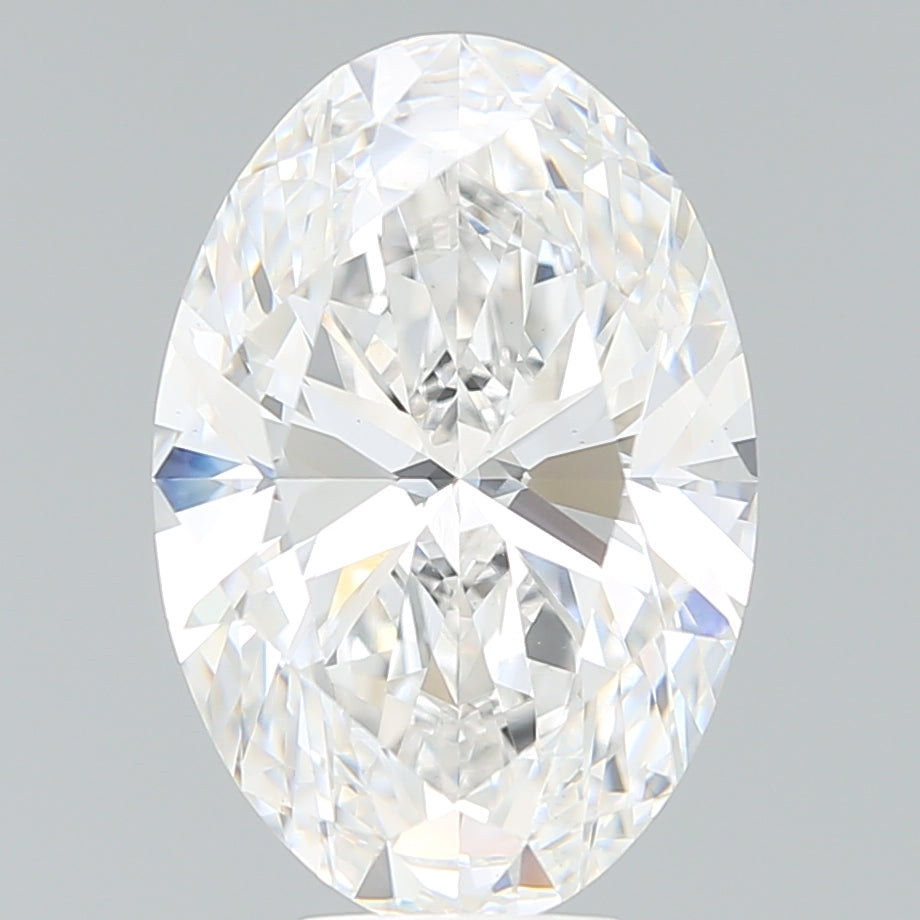 7.64 Carat Oval Lab Diamond with  Cut Diamond in 14KT  view 1
