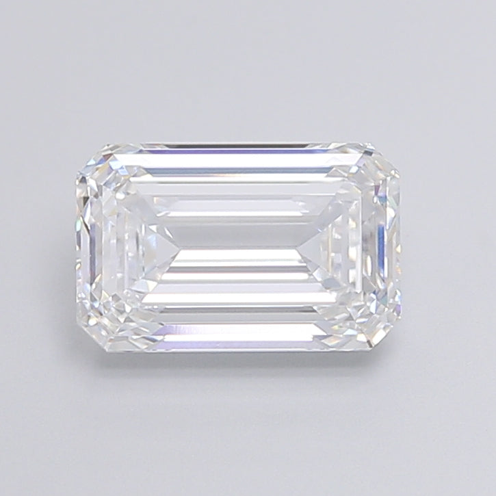2.64 Carat Emerald Lab Diamond with  Cut Diamond in 14KT  view 1
