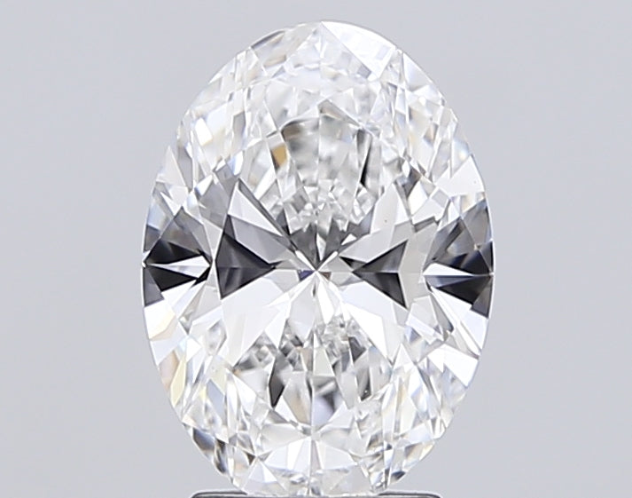 3.05 Carat Oval Lab Diamond with  Cut Diamond in 14KT  view 1
