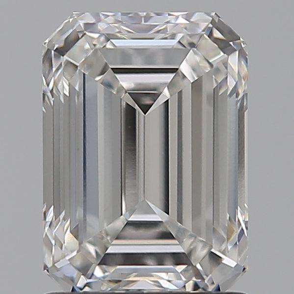 1.51 Carat Emerald Lab Diamond with  Cut Diamond in 14KT  view 1
