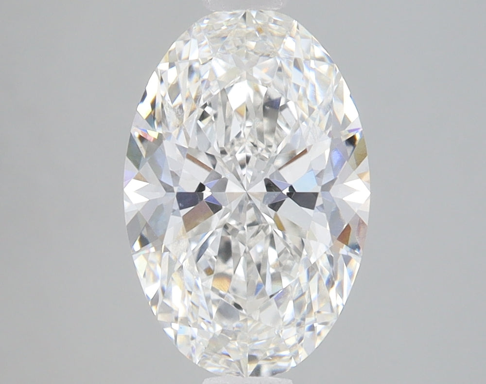 2.53 Carat Oval Lab Diamond with  Cut Diamond in 14KT  view 1
