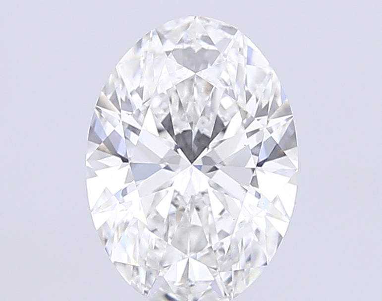 5.0 Carat Oval Lab Diamond with  Cut Diamond in 14KT  view 1
