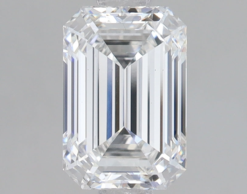 1.58 Carat Emerald Lab Diamond with  Cut Diamond in 14KT  view 1
