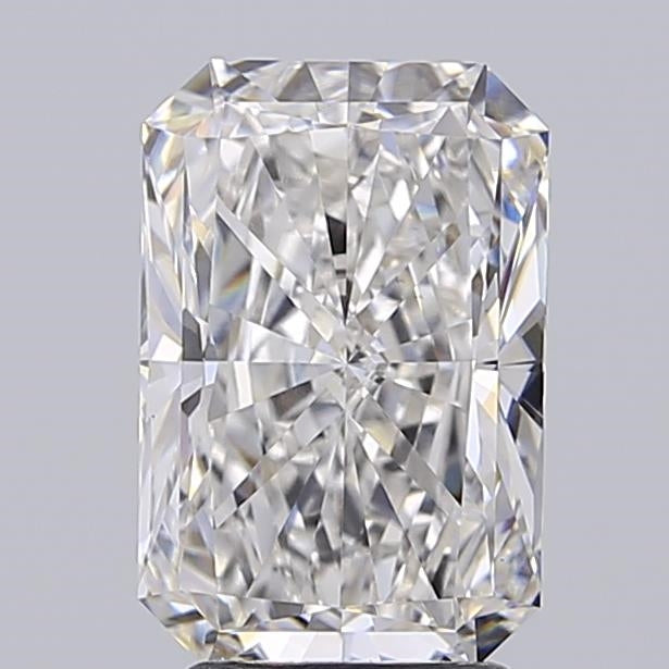 3.3 Carat Radiant Lab Diamond with  Cut Diamond in 14KT  view 1
