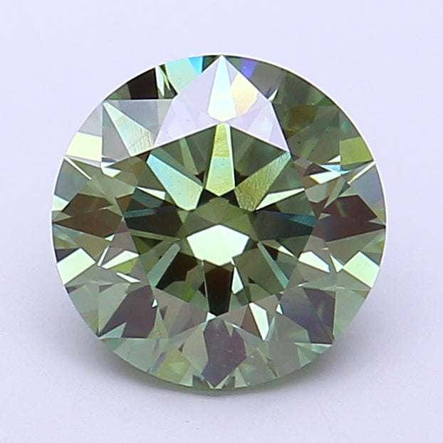 2.09 Carat Round Lab Diamond with  Cut Diamond in 14KT  view 1
